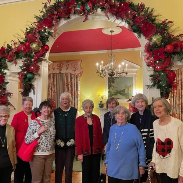 Residents at the holiday party