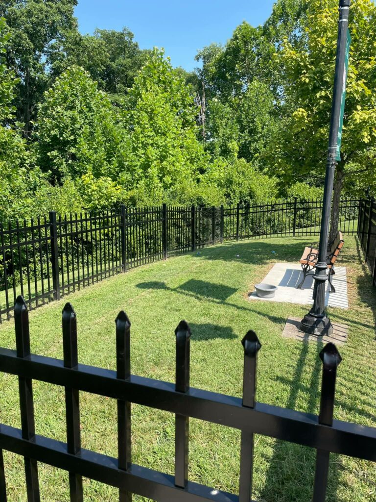Dog Park with bench and gate