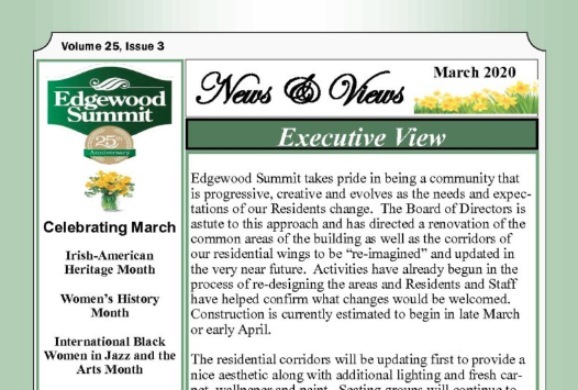 March 2020 newsletter